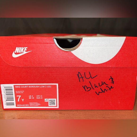 Nike Court Borough Low Recraft- 7Y/W8.5 - Picture 8 of 9